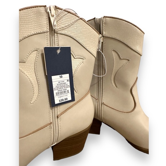 NWT Ivory Universal Thread Western Cowboy Boots - Womens size 10 - Picture 3 of 4